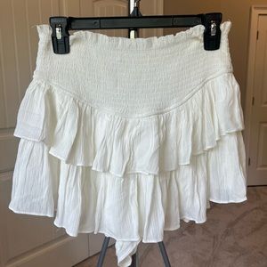 White Smocked Mustard Seed Skort (S)